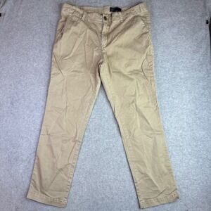 GAP Girlfriend Chino Pants Women's 10 Mission Tan Khaki Stretch (33x27)